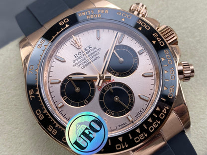 Daytona 126515 UFO 1:1 Best Edition RG/Black Dial on Oysterflex Strap UF4131 (Free Sprung)
