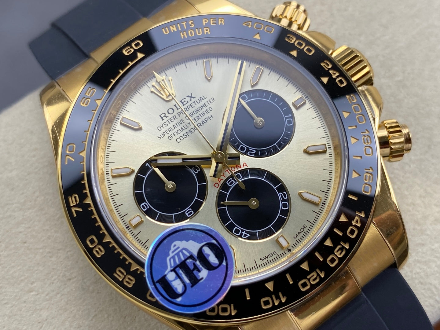 Daytona 126518 UFO 1:1 Best Edition YG Dial on Oysterflex Strap UF4131 (Free Sprung)