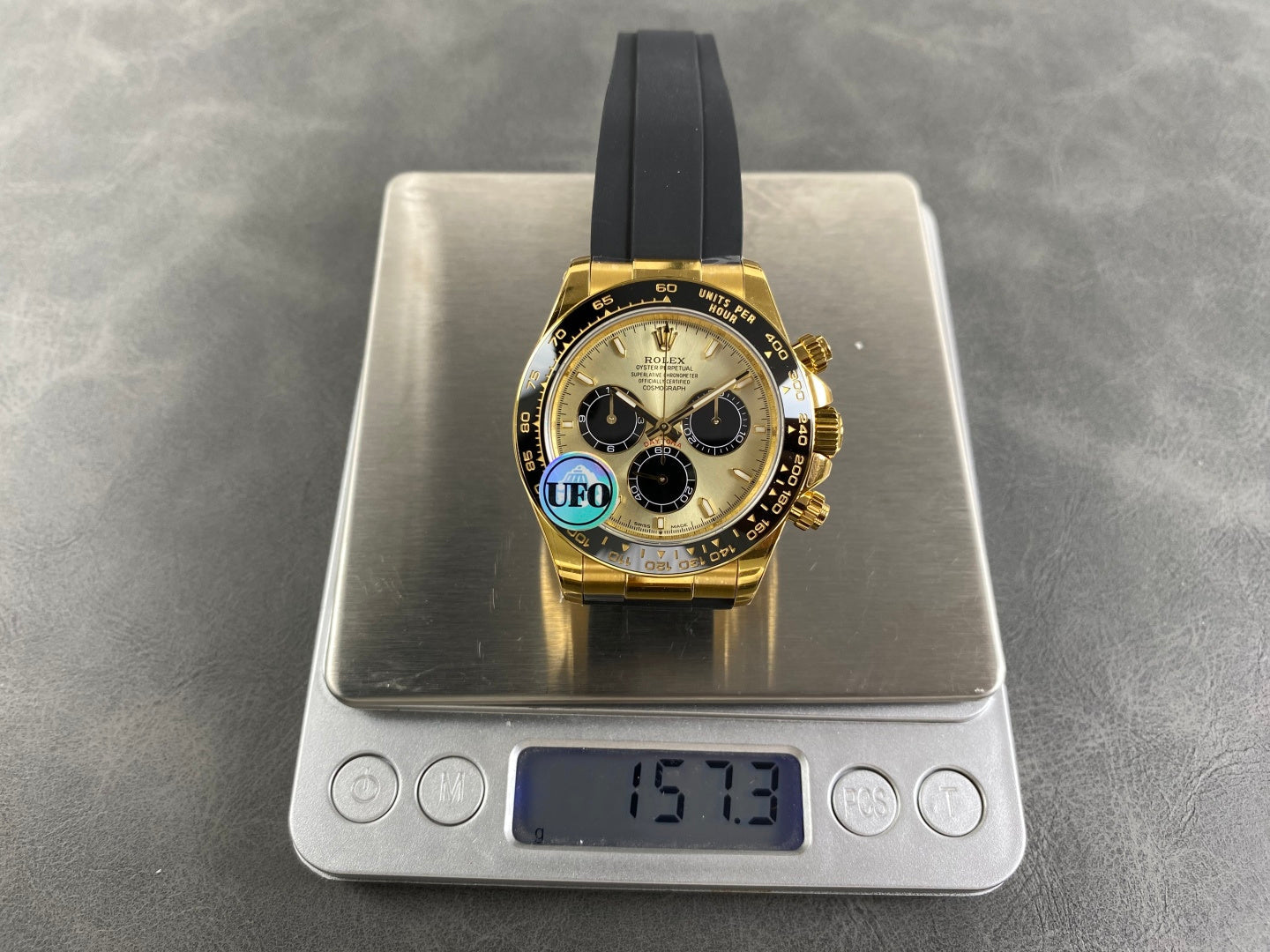 Daytona 126518 UFO 1:1 Best Edition YG Dial on Oysterflex Strap UF4131 (Free Sprung)