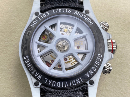Daytona DIW Porsche 911 S/T White Carbon SONIC 1:1 Best Edition Blue Dial on Black Nylon Strap SA4130