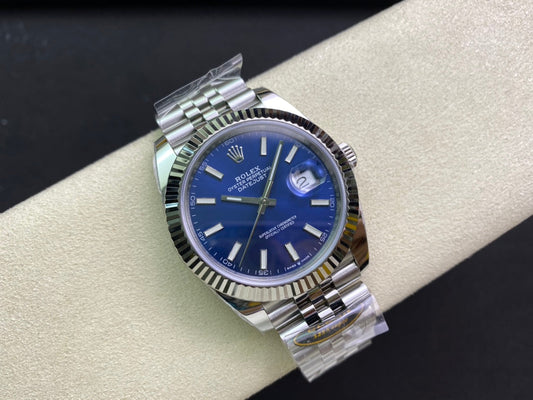 DateJust 41 126334 Clean 1:1 Best Edition 904L Steel Blue Stick Dial on Jubilee Bracelet DD3235