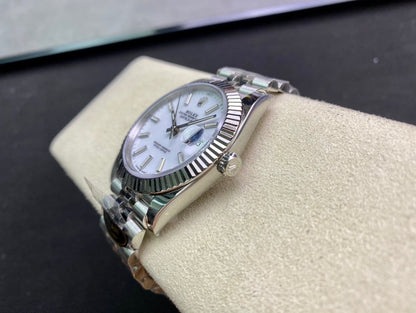 DateJust 41 126334 Clean 1:1 Best Edition 904L Steel White Stick Dial on Jubilee Bracelet DD3235
