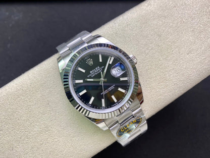 DateJust 41 126334 Clean 1:1 Best Edition 904L Steel Black Stick Dial on Oyster Bracelet DD3235