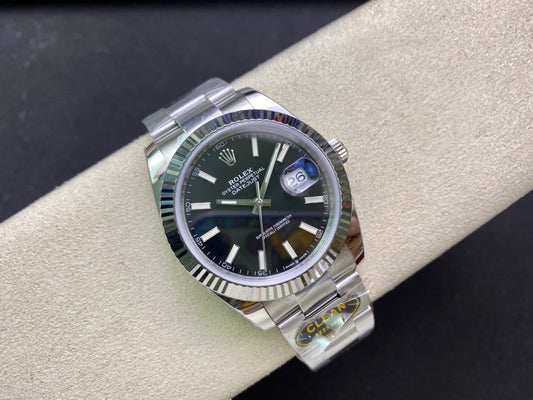 DateJust 41 126334 Clean 1:1 Best Edition 904L Steel Black Stick Dial on Oyster Bracelet DD3235