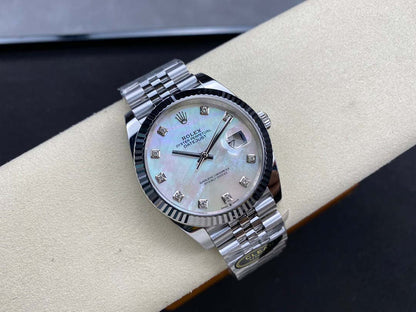 DateJust 41 126334 Clean 1:1 Best Edition 904L Steel White Pearl Moissanite Dial on Jubilee Bracelet DD3235