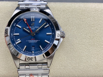 Chronomat GMT 40 SS BLS 1:1 Best Edition Deep Blue Dial on SS Bracelet A2836