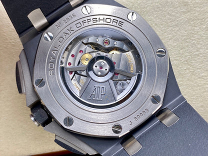 Royal Oak Offshore 44mm Black Ceramic TKF 1:1 Best Edition Black Dial on Black Rubber Strap A3126