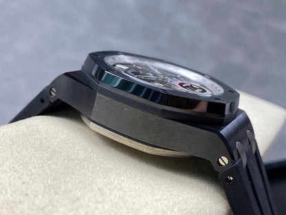 Royal Oak Offshore 44mm Black Ceramic SS TKF 1:1 Best Edition Gray Dial on Black Rubber Strap A3126
