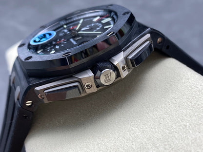 Royal Oak Offshore 44mm Forged Carbon TKF Best Edition Black Dial on Black Rubber Strap A3126