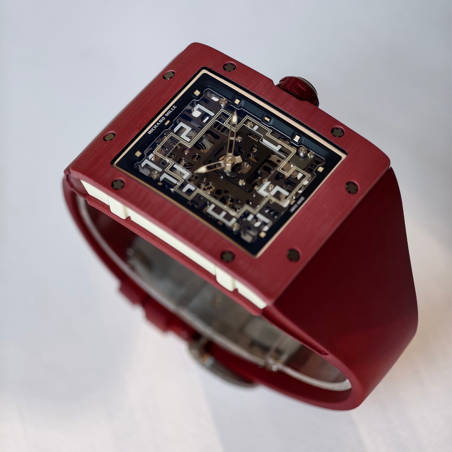 RM16-02 Red NTPT Umi Office Best Edition Skeleton Dial On Red Rubber Strap Asian CRMA9
