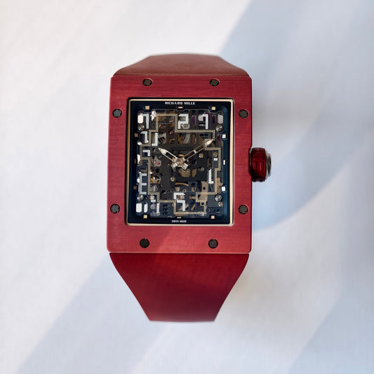 RM16-02 Red NTPT Umi Office Best Edition Skeleton Dial On Red Rubber Strap Asian CRMA9